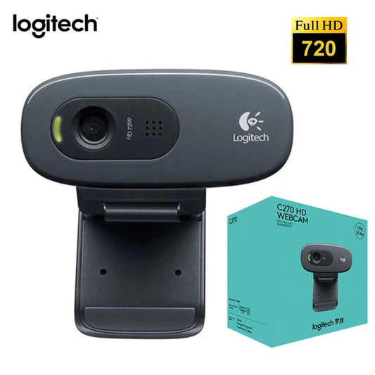 Camera Web Cam Logitech C270 HD Black USB