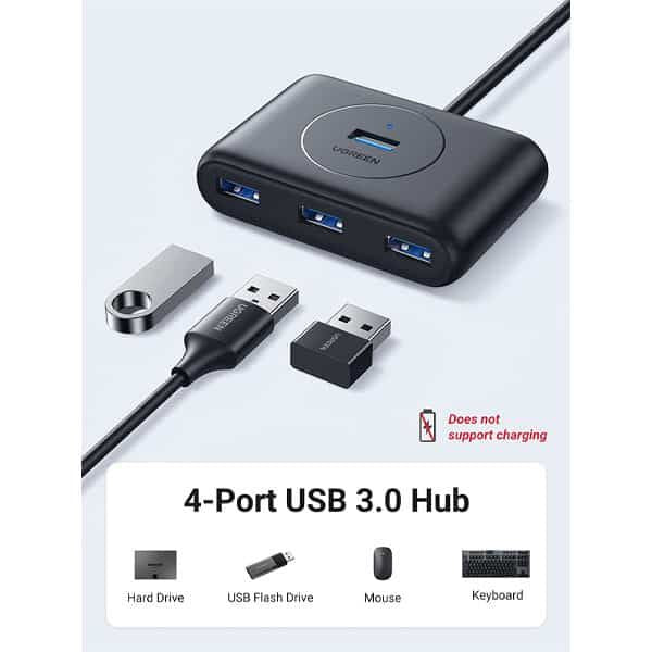 Hub-Ugreen-CR113-USB3-1m-Black-20291