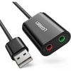Ugreen US205 USB 2.0 External Sound Adapter Black 30724