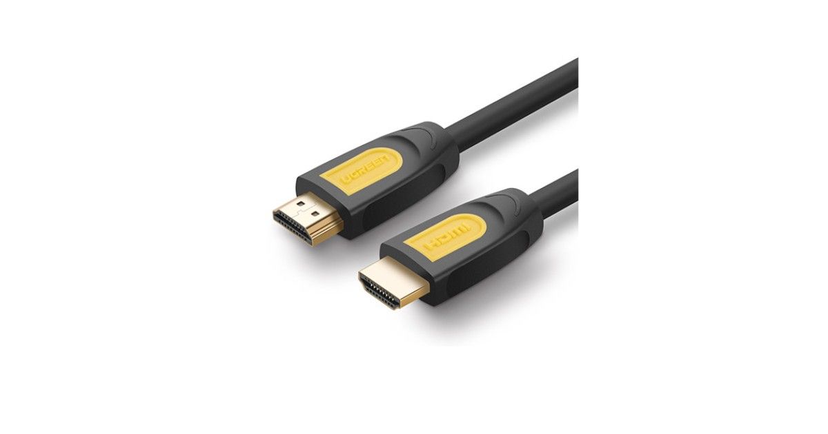 Ugreen-HD101-HDMI Round Cable 3m-Yellow/Black-10130