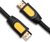 Ugreen-HD101-HDMI Round Cable-5m-Yellow/Black-10167