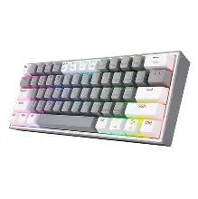 Redragon-Keyboard-K616-White in Gray-Red SW