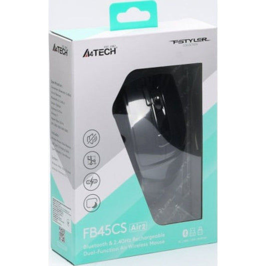 A4Tech Mouse Fstyler FB45CS Air2 Dual Mode WL BT Grey