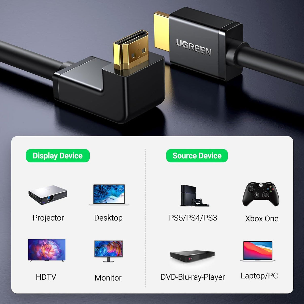 Ugreen HD 4K-HDMI Cable Male to Male - 10174