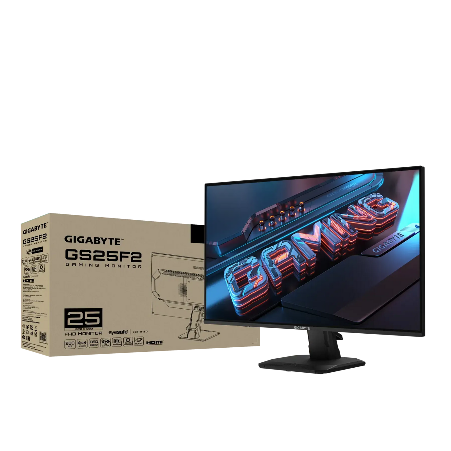 GIGABYTE GS25F2 24.5 SS IPS 1920X1080 (FHD 200Hz 1MS (GTG) HDR 10