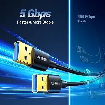 UGREEN USB-A 3.0 Male to Male Cable 0.5m Black 10369