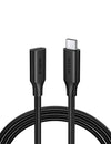 Cable Ugreen USB C/M To USB C/F Extension 1M Black 10387
