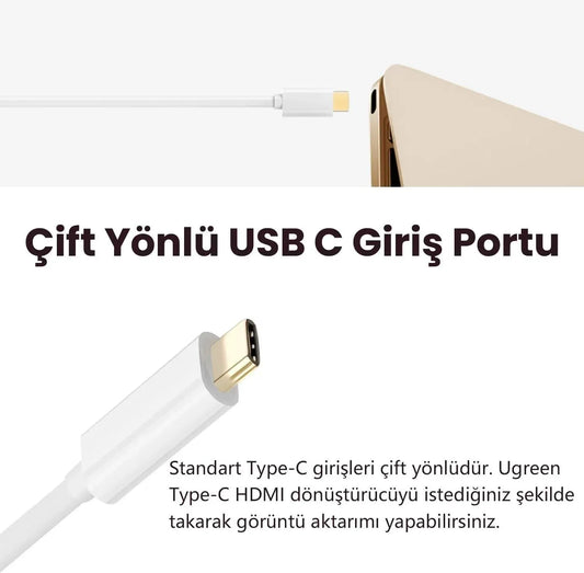 Ugreen Converter Ugreen USB C to HDMI Adapter White 40273