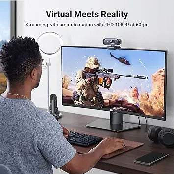 UGREEN 2K Ultra HD Webcam with Auto-Focus & Dual Mics (35626)