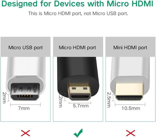 Ugreen Micro HDMI Male to HDMI Female Adapter Black 20106