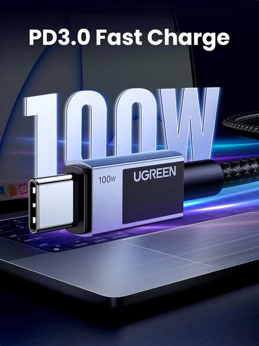 Ugreen-USB-C-to-USB-C-PD-Fast Charging-100W-Max-Space-Gray-1m-45063