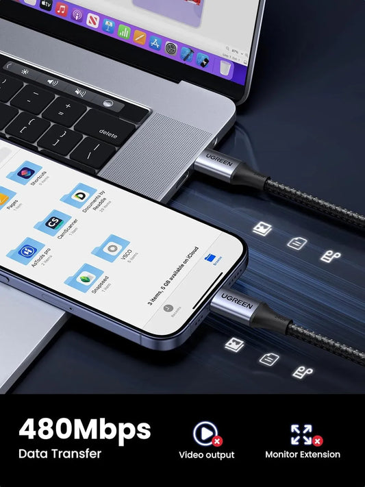 Ugreen-USB-Type C-USB-Type C-Power-Delivery-240W-5A-2m-gray-90440