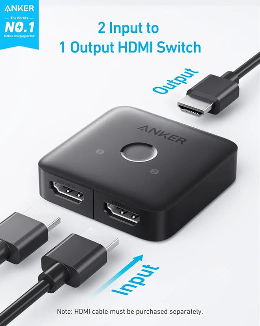 ANKER HDMI SWITCH 2 IN 1 GRAY A83H10A1