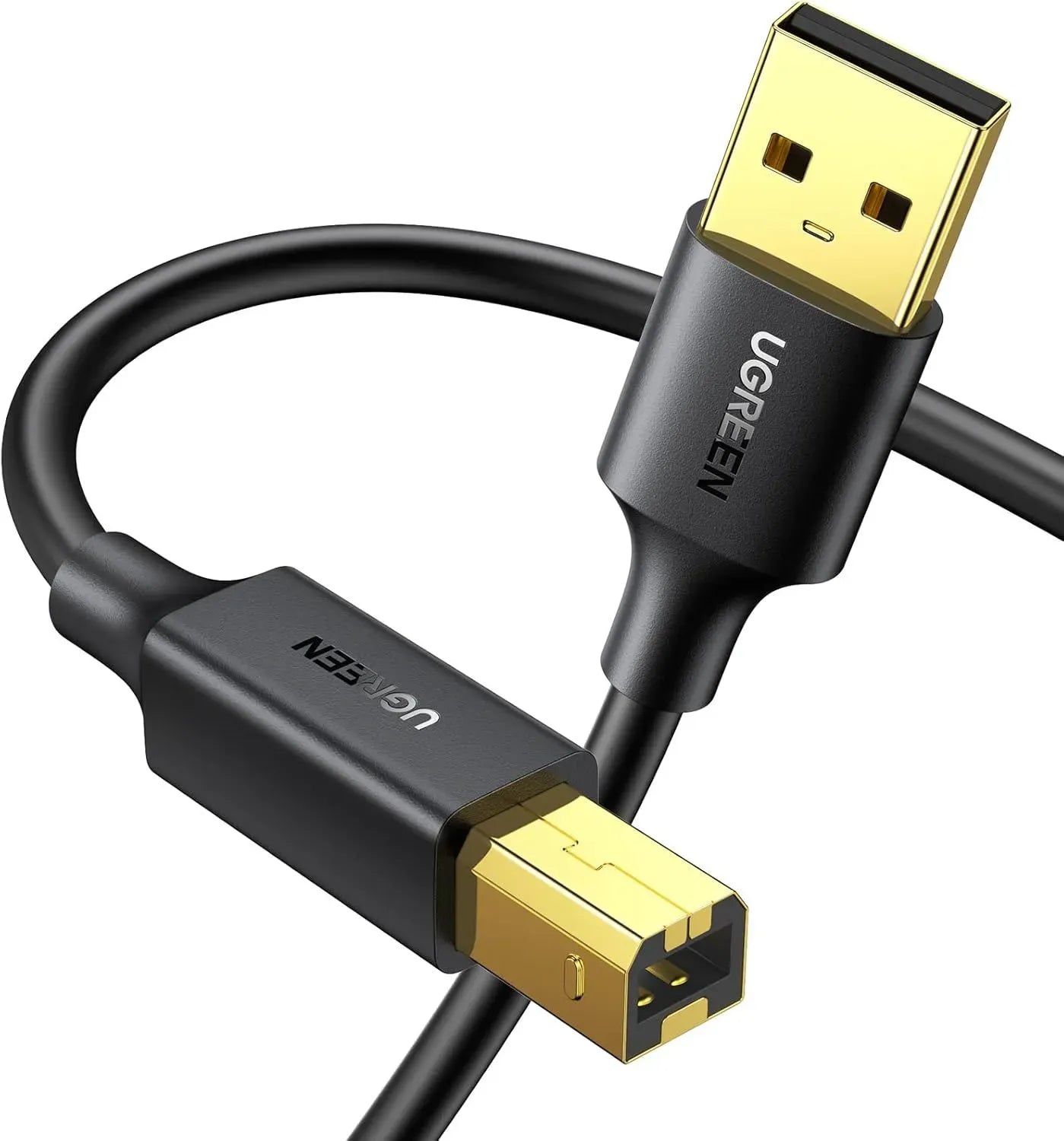 Cable Ugreen US135 USB 2.0 AM to BM Print Cable 5m Black 10352