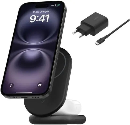 Belkin BoostCharge 2-in-1 Wireless Charging Stand Qi2 15W