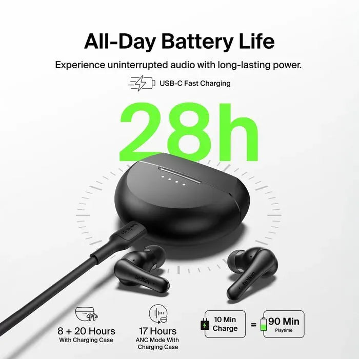 Belkin SoundForm Rhythm ANC True Wireless Earbuds