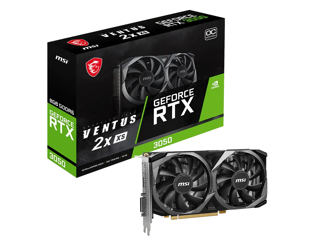 MSI RTX 3050 VENTUS 2X XS OC 8G داخل التجميعة