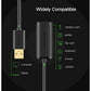 UGREEN USB 2.0 Active Extension Cable with Chipset 20m (Black)  (10324)