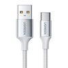 Cable Ugreen USB A 2 to USB C Cable Nickel Plat Alum Braid 2m 60133