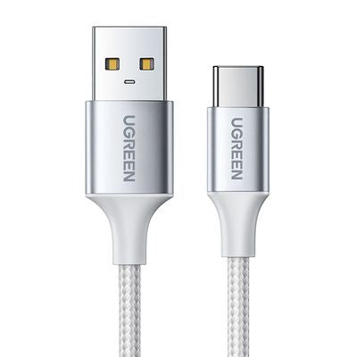 Cable Ugreen USB A 2 to USB C Cable Nickel Plat Alum Braid 2m 60133