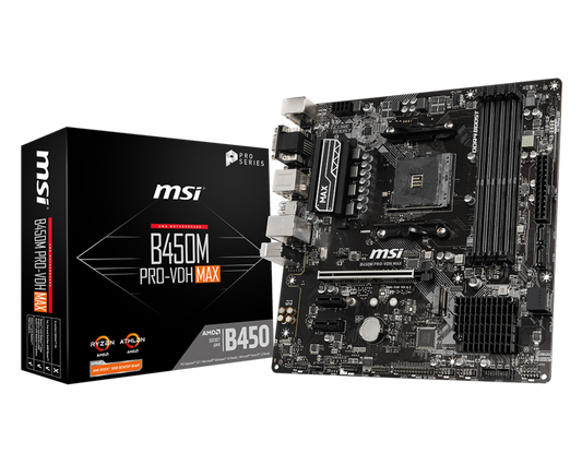 MSI B450M PRO-VDH MAX PCIe3