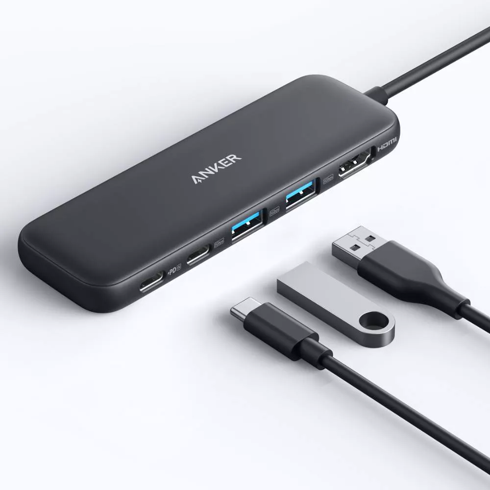 Anker-332-USB C-5 IN 1-Black-A8355H11