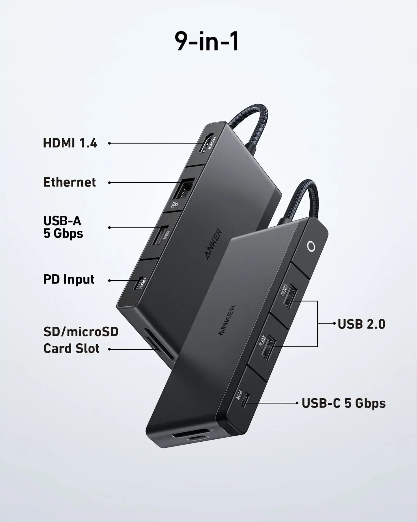 Anker-552-USB C-9 IN 1-4K-HDMI-Black-A8373H11