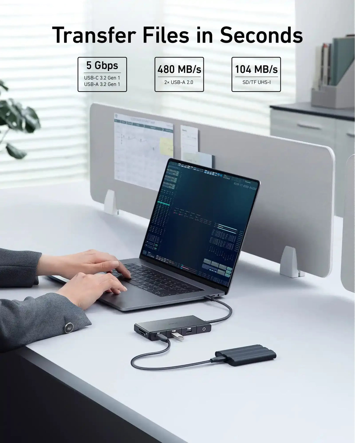 Anker-552-USB C-9 IN 1-4K-HDMI-Black-A8373H11