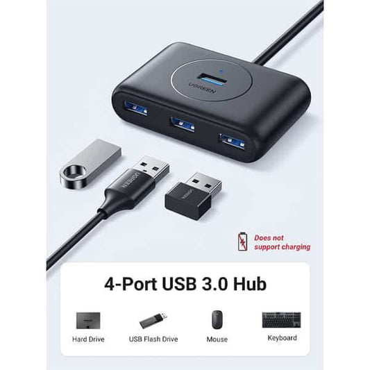 Hub-Ugreen-CR113-USB3-1m-Black-20291