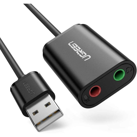 Ugreen US205 USB 2.0 External Sound Adapter Black 30724