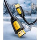 Ugreen-HD101-HDMI Round Cable 3m-Yellow/Black-10130