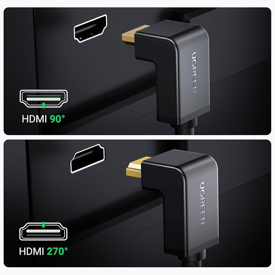 Ugreen-HD103-HDMI Cable Right Angel 90 Degree-2m-Black-10173