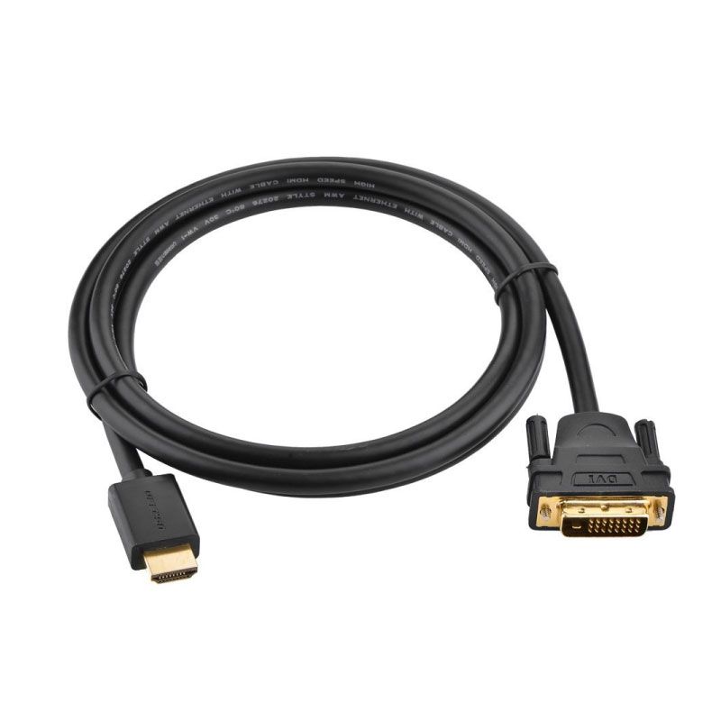 Cable Ugreen HDMI to DVI 2K Cable Male to Male Black 1m 30116