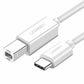 Ugreen-USB C to USB 2.0-Print Cable-1.5m-White -40417