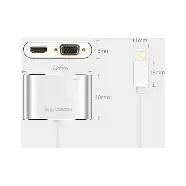 Ugreen-MD115-Mini DP to HDMI + VGA Converter-Silver-20421