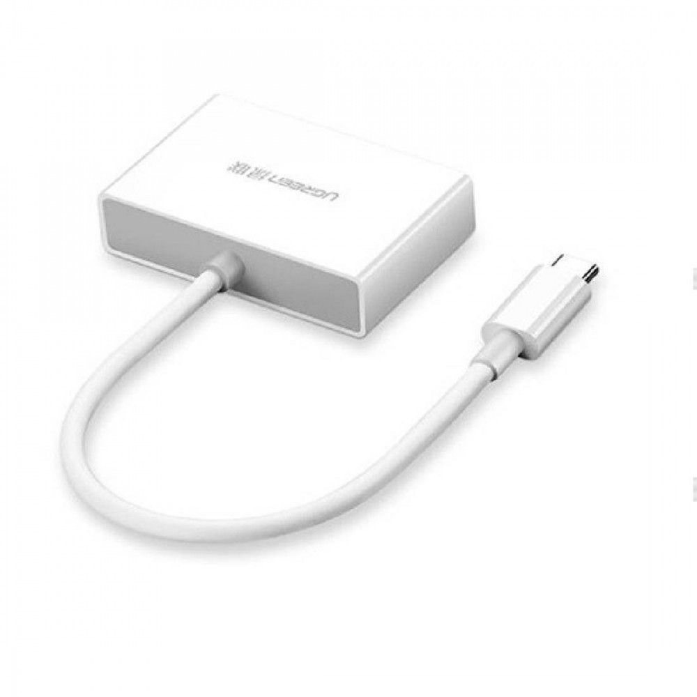 UGreen-MM123-USB Type C to HDMI+VGA Converter-White-30843
