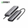 Ugreen Converter Ugreen USB C to 2*USB 3.0 A+HDMI+VGA+DP+RJ45 Gigabit+SD/TF+PD Converter 9 in 1 70301