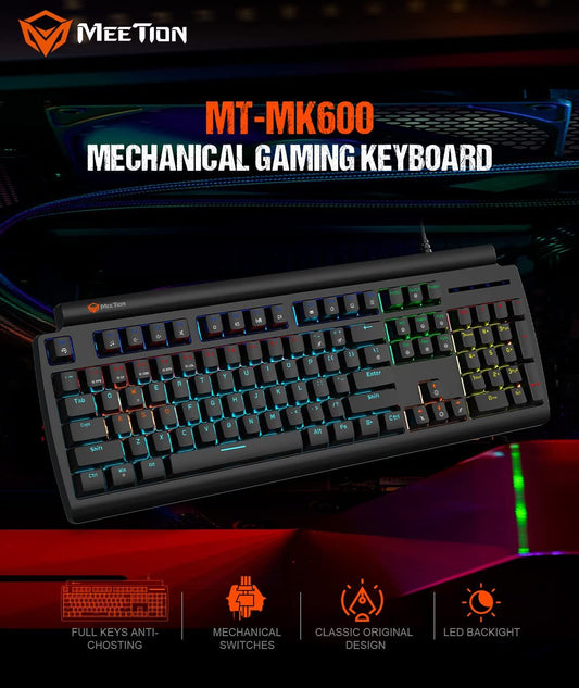 Keyboard Meetion MK600RD Black