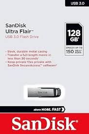 Flash Memory SanDisk SDCZ73 128GB USB 3.0 150MB/s G46