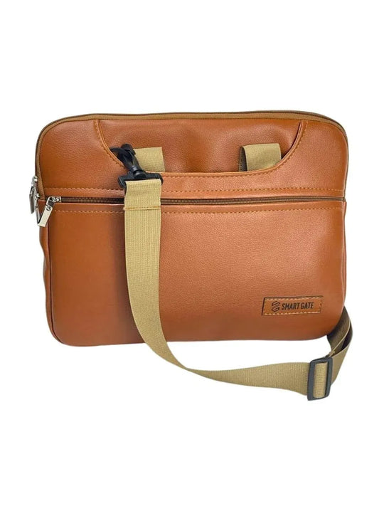BAG Smart Gate MacBook Bag SG 9019 Leather Camel