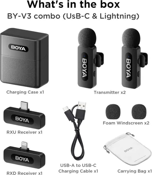 MIC-BOYA-Combo-WL-Dual Channel-BY-V3-2.4G