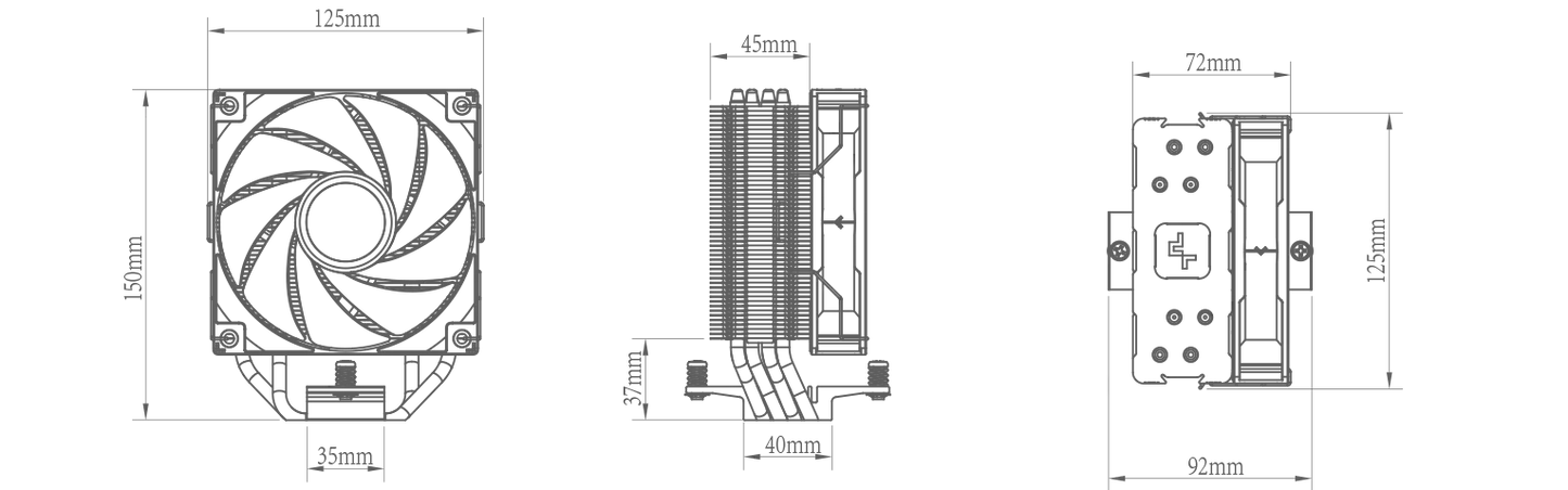 DEEPCOOL AG400 PLUS BK ARGB AIR