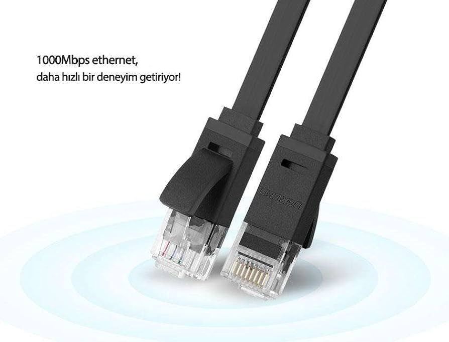 Cable Ugreen Cat 6 U/UTP LAN Flat Cable 20m Black 50181