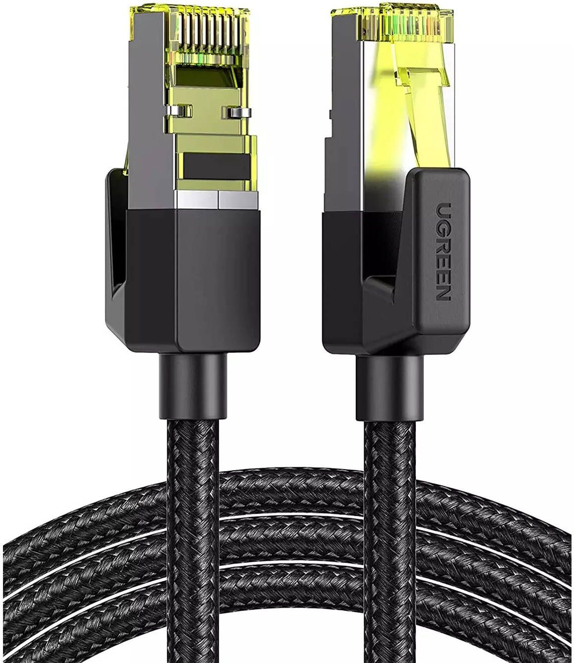 Ugreen-NW150-CAT7 Shielded Round with Braided  Modular Plugs 3m-80424