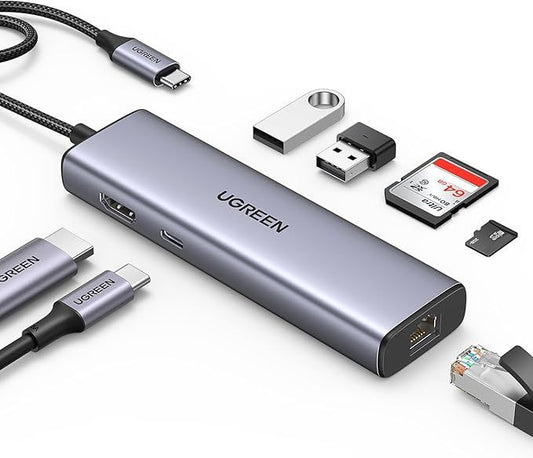 HUB USB C  to 4K HDMI Multiport 1GB/s 100W PD 2 USB 3.0 SD/T 7 in 1 90568