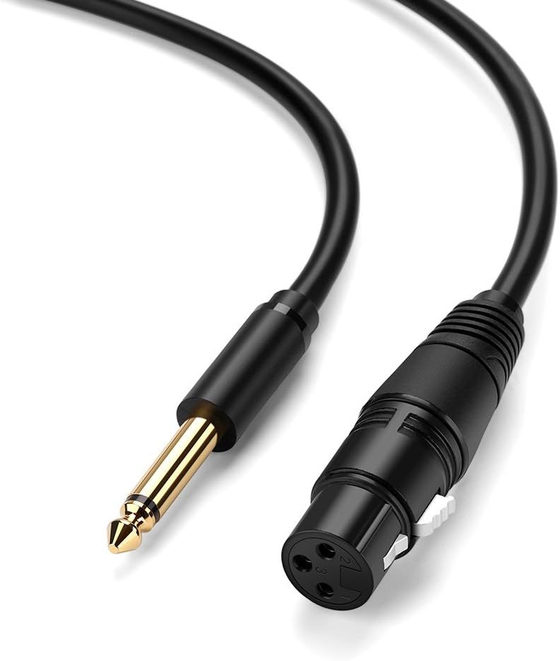 Ugreen-6.5mm to Cannon female AV-Cable 5m-Black-20721