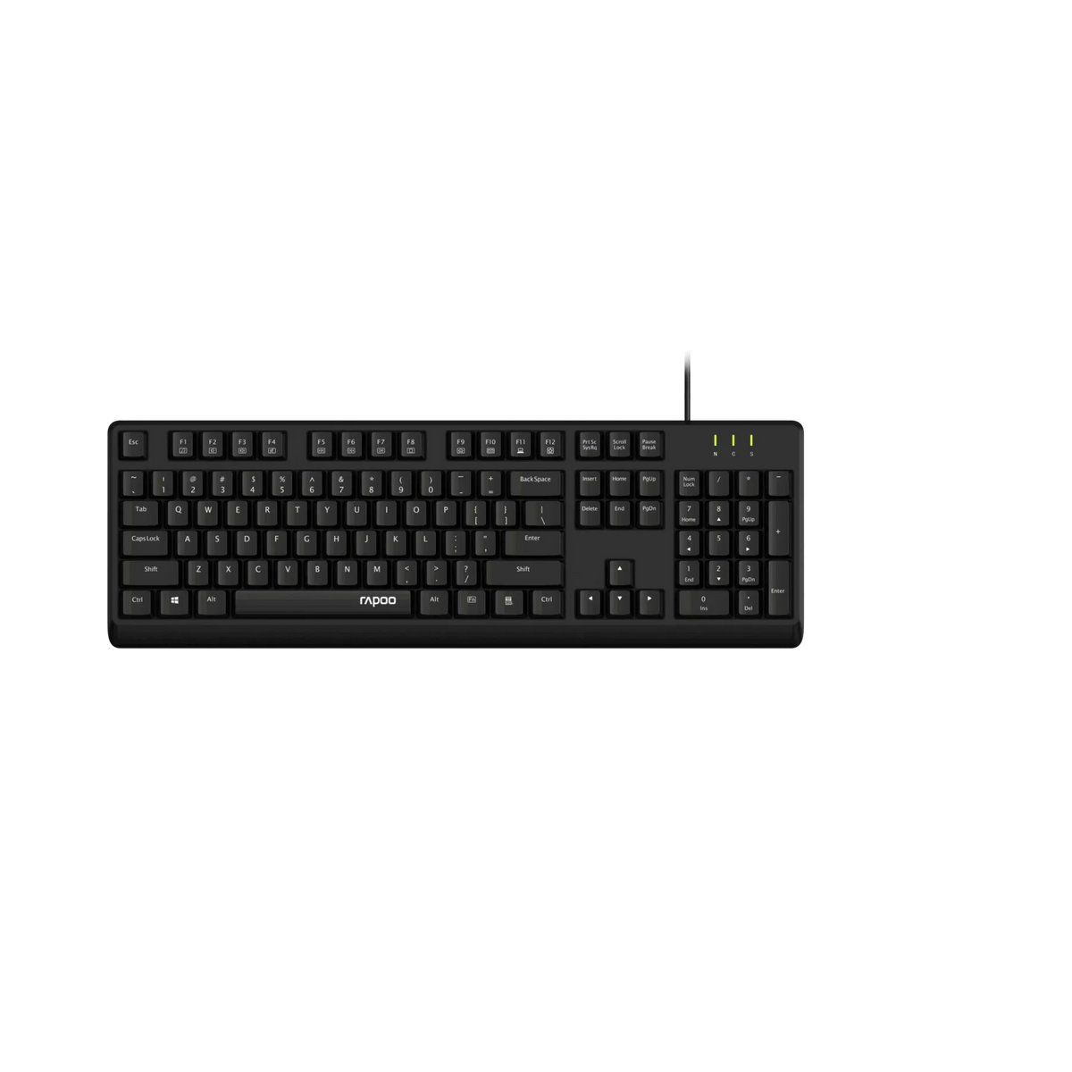 Keyboard Rapoo Wired Usb Black NK1900