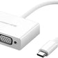 UGreen-MM123-USB Type C to HDMI+VGA Converter-White-30843