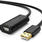 Ugreen-USB 2.0 Active Ext Cable W/Chip 20m-Black-10324