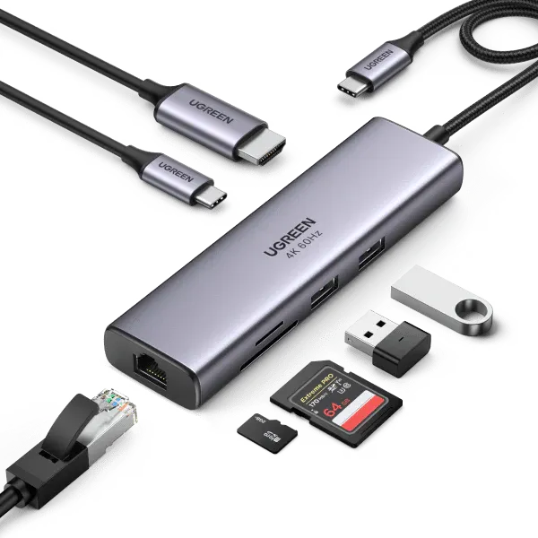 UGREEN 7-in-1 4K HDMI USB C Hub - 45521